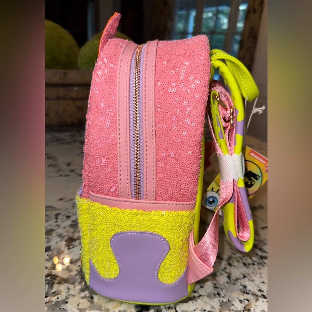 NWT Loungefly SpongeBob SquarePants Patrick Star Sequin Cosplay Mini Backpack - Picture 5 of 10